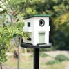 Dekoracje ogrodowe Ptaki i natura Bird Bird Feeder Drewniana odporna na deszcz willa dekoracja