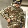 Mege Taktik Polar Hoodie Kamuflaj Askeri Dış Mekan Giyim Kış Kışlı Sıcak Multicam Ceket Erkekler Out Giyim Kazak 240103