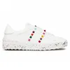 Svartvit bokstäver tryck Klänningar Skor Mens Loafers Sneakers Lime Green White Blue Triple Pink Red Botts Luxury Flats Shoe