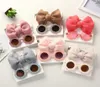 ヘアアクセサリー2pcsset puff bow baby baby band band sunglassesフラワーUV400サングラスガラス