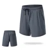 Pantaloncini da uomo Tinta unita da uomo da jogging estate traspirante con coulisse sport semplici pantaloni larghi con doppia tasca pantaloni sportivi da fitness