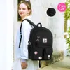 Kızlar sırt çantası 17 suya dayanıklı estetik kitap çantası siyah sevimli hırsızlık önleyici okul çantası kadınlar için üniversite gençleri 240102