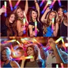 Andere evenementen Feestartikelen Rgb Led Glow Foam Stick Cheer Tube Colorf Licht in het donker Verjaardag Bruiloft Festival Decoraties Jn13 Dhdy5