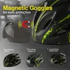 PEMILA Casco di sicurezza da ciclismo ultraleggero Casco da bicicletta per moto da esterno Visiera rimovibile Casco da bici MTB da strada di montagna 240102