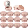 Round Aluminum Tin Cans Bottles with Screw Top Lids Metal Empty Tea Storage Case Cosmetic Cream Lip Balm Jars Containers