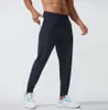 Lululemen Calças Curtas Yoga Outfit Jogger Esporte Quick Dry Cordão Ginásio Bolsos Sweatpants Calças Mens Casual Cintura Elástica Fitness Homem Calças de Treino Y435436