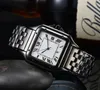 2024 Designer Groothandel klassiek paar luxe vierkante horloges Genève Echte roestvrijstalen quartzhorloges met kast en armband, mode-lexwatches