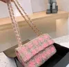 Bolso de diseñador de lana para mujer, bolsos con cadena para axila, bolso con cadena para axila