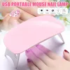 Nageldrogers Mini LED UV-lampdroger Draagbaar Opvouwbaar USB 6 LED's voor doe-het-zelf-kunst BUTT666