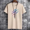 Jfuncy Summer Men's Tee Shirts Casual Men Cotton T-Shirt Fashion Tshirt S-6xl Oversize Short Sleeve Man Loose Tops 240102