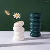Vaser nordisk plastblomma flaskhydroponisk vas för växter dekorativt skrivbord prydnad vardagsrum dekoration