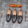 Bracelet en cuir Moine Moine plus taille British Style Mobinefer chaussures plates décontractées pour Party Club Zapatos Hombre 240102 0A82