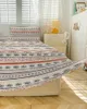 Bed Skirt Lines Hand-Painted Elastic Fitted Bedspread With Pillowcases Protector Mattress Cover Bedding Set Sheet