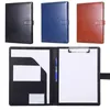 Multifunktionell A4 Konferensmapp Business Stationery PU Leather Contract File Mappar Binder Office Supplies Desk arrangörer Y240102