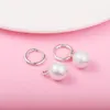 Orecchini Orecchini a cerchio con perle barocche coltivate d'acqua dolce Orecchini gioielli in argento sterling per donna Regalo di San Valentino Orecchini alla moda