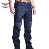 Män taktisk multi pocket denim swat elastiska byxor armé strid jeans manlig bärbar specialstyrka flexibla militära långa byxor 240102