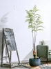 装飾的な花人工ゴールデンレトリバーフェルングリーン植物の風景偽の木は鉢植え猿盆栽リビングルームの装飾
