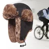 BERETS MÄNNER VINTER HAT VARM HATS CASUELL SKI Mysig Plush Bomber Windproof Trapper för att köra utomhus Skating Camping Cykling