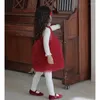 Flicka klänningar julklänning flickor fest kaka fluffig kjol röd sundress kjolar navidad vestidos de festa mantel småbarn kläder