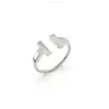 Quality Top Rings for Women Jewelry Double t Shell Between the Diamond Ring Couple Foreign Trade Models Smile Set K9QT