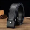 Designer belt men's and women's leather luxury letter bronze Gold Buckle Black Classic big letter Korean youth pants wai236Q