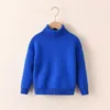 Herbst Winter Pullover Jungen Fleece Strickpullover Kinder Warme Casual Rollkragen Baby Stricken Tops Kinder Kalte Unterseite Hemd 240103