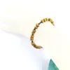 Strang-Armband mit kupferverdrahtetem orangefarbenem Kaiserstein – 4 x 6 mm runde Perlen, verstellbare Größe 19–24 cm, widerstandsfähiges Design, geeignet für den täglichen Gebrauch