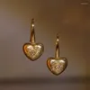 Kolczyki obręcze vintage frędzle miłosne serce kropla do kobiet dziewcząt imprezowy prezent biżuterii e2298