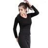 Yoga-outfits T-shirt Tops Dames Zweetabsorptie Thermisch Elastisch Zweten Afslanken Saunapak Fitness Sportkleding Body Shaper Tees Shirts