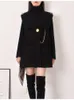 Осень-зима 2024, женская куртка, французская винтажная маленькая парфюмерная куртка, женское свободное пальто, модное пальто 240103