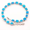 Bracelets Blue Fire Opal 925 Bracelet en argent sterling P88 8 "Livraison gratuite Haute quantité Prix usine Beaux bijoux pour hommes et femmes