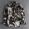 Freizeithemden für Herren Amekaji Male Cargo Washed Shirt Jacke Canvas Baumwolle Militäruniform Leichte Freizeitarbeit Safari Style Herrenhemden Top