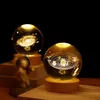 6cm 3D Crystal Ball Planet Night Light Laser Graved Solar System Globe Astronomy Birthday Present Home Space Desktop Decoration 240103