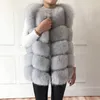 Gilet di pelliccia di volpe vera di alta qualità da donna 100% vera pelliccia naturale gilet di pelliccia di moda cappotto di vera pelle 240102