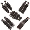 Wefts Best 10a Raw Virgin Human Hair Weave Brasilian Peruan Indian Malaysian Hair Body Wave rakt Löst djupt lockigt vattenvåg våt a