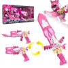 Three Mode Mini Force Transformation Sword Toys with Sound and Light Action Figures MiniForce X Deformation Weapon Gun Toy 240102