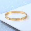 Top Designer Screw Bracelet Fashion Luxury Jewelry Bangle Bracelets 18K Rose Gold Silver gold bracelet Steel Diamond bangles Bracelets for Men Women 17 18 19 20 size