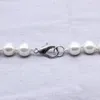 Цепочки 6, 8, 10, 12, 14 мм, белые круглые жемчужные бусины, ожерелье для женщин и девочек, подарки на день матери, модные ювелирные изделия, дизайн, оптовая продажа
