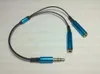 Connettori prolunga da 3,5 mm per auricolari, cuffie, adattatore per cavo audio splitter da maschio a 2 femmine