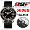 Fifty Fathoms Barakuda Re-Edition A1151 Automatic Mens Watch GSF 5008B-1130-B52A Black Dial Rubber Strap Super Edition Puretime C3303S