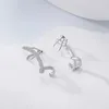 Boucles d'oreilles en argent pur S925, Micro incrusté de précision, Clip d'oreille sans trou, avancé européen et américain