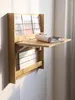 Scaffale da cucina, scrivania giapponese, piccola cassettiera pieghevole per computer da parete per ufficio