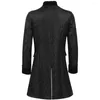 Men's Jackets Man Jacket Coat Contrasting Tailcoat Long Sleeve Medieval Cosplay Costume Vintage Steampunk Office Casual