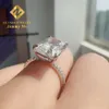 14K Real White Gold Wspaniała ślubna biżuteria ślubna 5CT Diamond Pierścień zaręczynowy