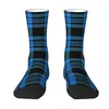 Herensokken Blauw Plaid Zwart Tartan Patroon Heren Dames Winddicht Nieuwigheid Lente Zomer Herfst Winter Kousen Cadeau