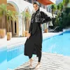 set Burkini with Hijab Muslim Swimsuit Women 2022 New Swimwear Maxi Dress Islam Maillot Abaya Dubai Modest Long Robe Plain Clothe