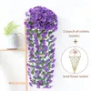 Dekorativa blommor Violet Artificial Flower Party Decoration Wedding Valentine's Day Simulation Wall Hanging Basket FFake Orchid Home