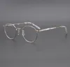 Lunettes ovales rétro au design bicolore japonais, monture de lunettes de lecture pour hommes et femmes, monture de prescription pour myopie, 6099490