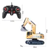 RC Excavator 24GHz 6 Channel 1 24 Engineering Car Esyoy and Plastic Boy Toy 6ch 5ch RTR for Kid Christmas Gift 240103