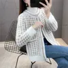 Moda imitar vison veludo casaco de lã estilo coreano em torno do pescoço das mulheres casacos primavera outono inverno winte jaqueta topos feminino 240103